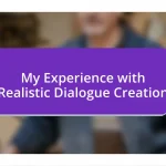 My Experience with Realistic Dialogue Creation